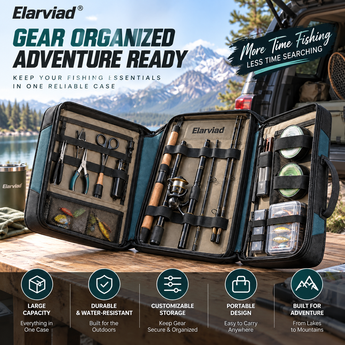 Nnovirensx™ Foldable Fishing Gear Case