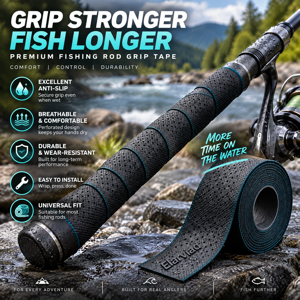 Nnovirensx™ Anti-Slip Rod Grip Tape