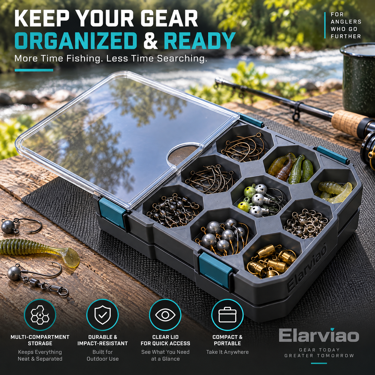 Nnovirensx™ Hook & Jig Organizer Tray