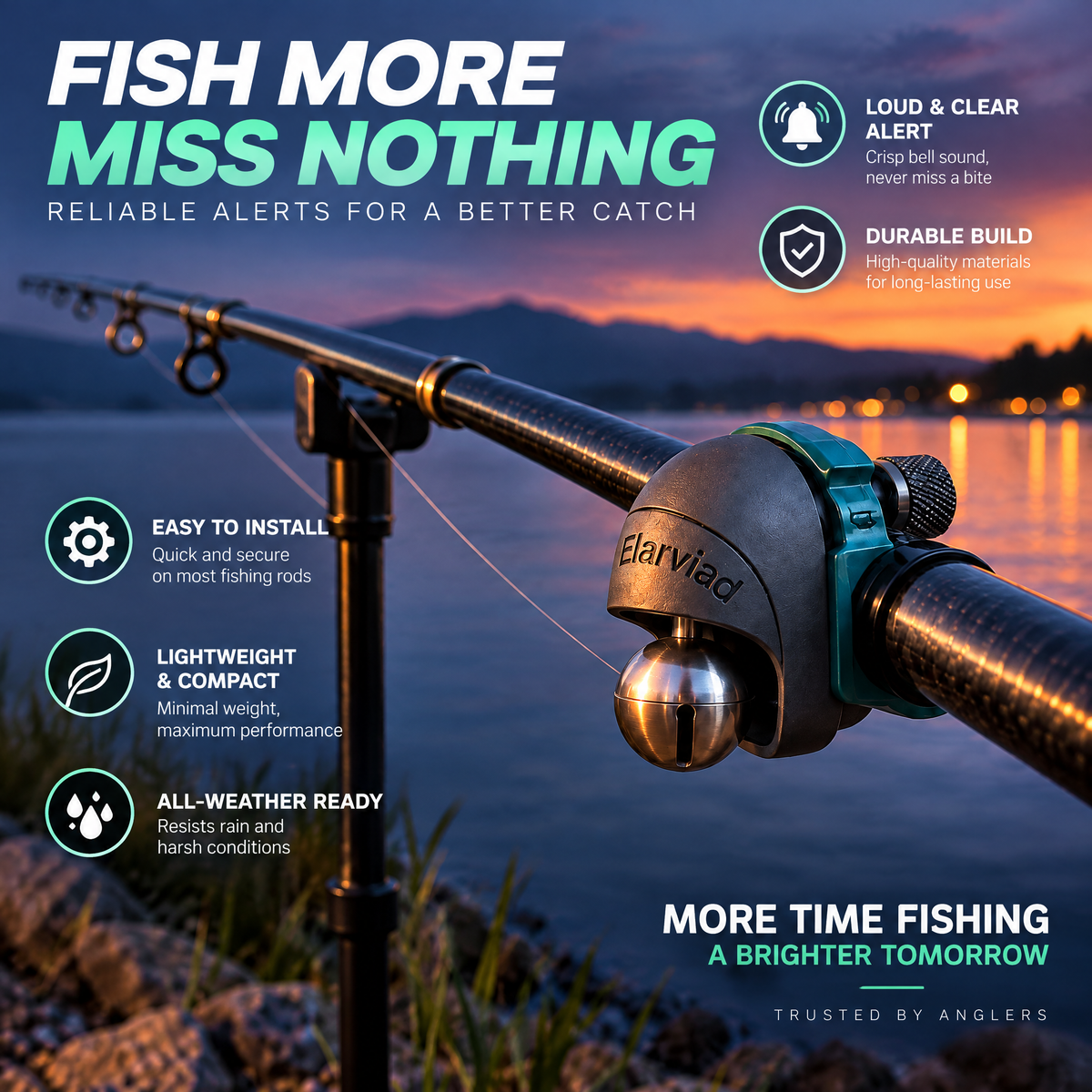 Nnovirensx™ Portable Fishing Bell Alarm